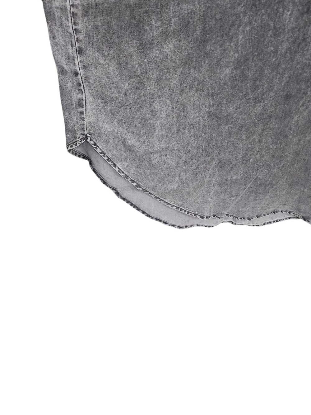Zenana Charcoal Chambray V-Neck Wide-Leg Jumpsuit Romper Overalls L Oversized - Picture 4 of 6